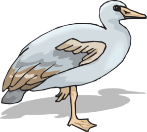 Blue And Brown Goose Clip Art